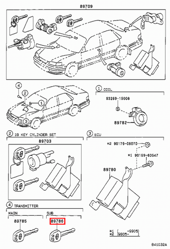 Genuine Corolla ZZE123 ZZE122 ZZE121 Transmitter Transponder Key Sub Uncut - Picture 14 of 20