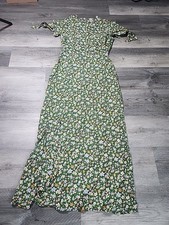 Asos Floral Long Green Dress