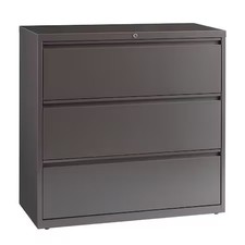 Hirsh 19830 42" W 3 Drawer Lateral File Cabinet, Medium Tone,  A4/Legal/Letter
