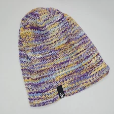 Purple Yellow Blue Knit Womens Slouchy Beanie Baggy Winter Hat Forbusite OneSize