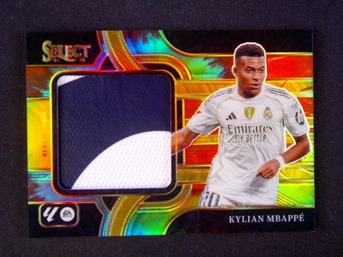 25/25≈1/1 2025-26 Panini Select La Liga Kylian Mbappe Jumbo Patch Tie-Dye France