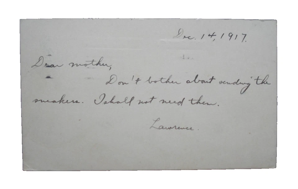 US SC 498- ux27 AMHERST, MASS JEFFERSON POSTAL CARD 1917 - Image 2 of 2