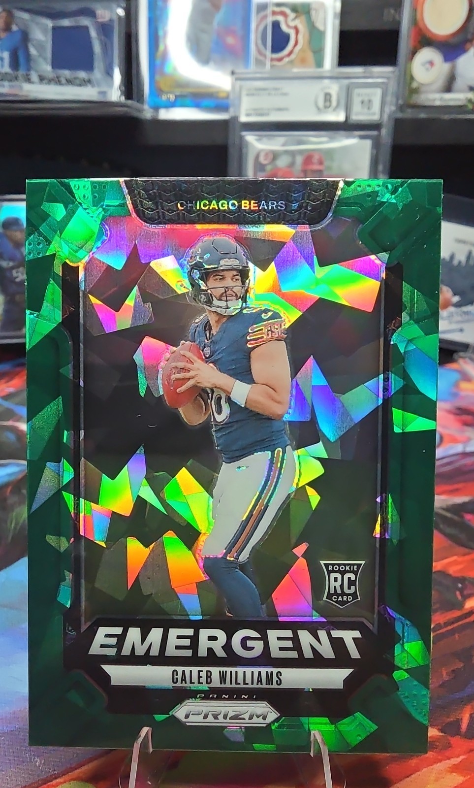 2024 Panini Prizm - Emergent Caleb Williams #1 Green Ice Prizm (RC)