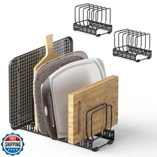 HzTinT 2PACK Cutting Board Organizer, Adjustable Divider Cutting Board Holder