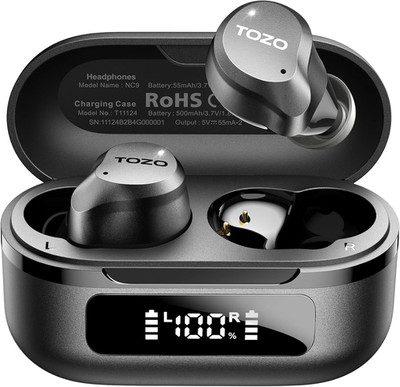 TOZO NC9 Bluetooth Kopfhörer in Ear Mit Hybrid ANC (45Db), 6 Mikrofone ENC Für H