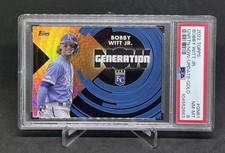 2022 Topps Update Gen Now Rookie /75 Gold Refractor #GN-61 Bobby Witt Jr RC PSA8