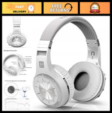 Wireless Bluetooth 5.0 Stereo Headphones with Mic, Over-Ear Design, White