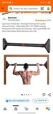 Sportneer Pull Up Bar: Strength Training Chin up Bar without Screws - Adjustable