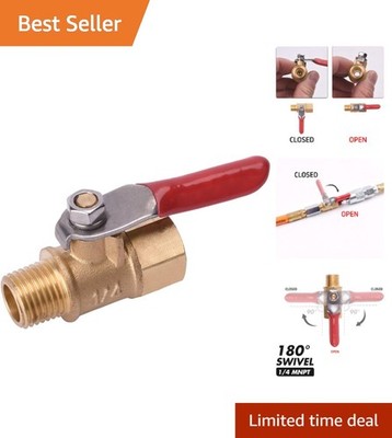 High Performance Brass Shut Off Valve for Air Tools 1/4 Inch Thread
