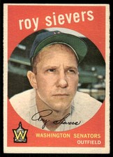 1959 Topps Roy Sievers #340 Washington Senators