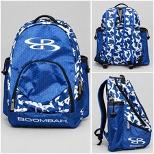 Boombah Blue White Geometric Baseball Softball Bat Backpack Equipment Bag