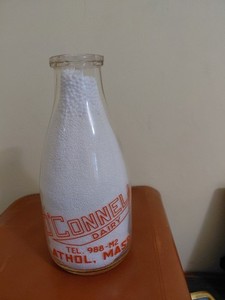 Milk Bottle O'Connell Dairy Athol Mass