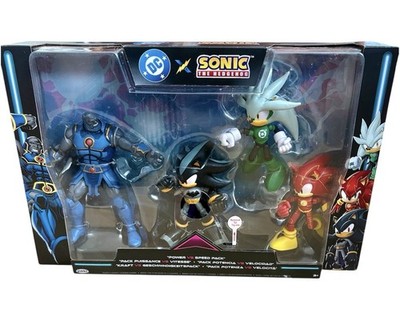 DC X SONIC the Hedgehog POWER Vs SPEED 4 Figure Multipack Darkseid & Shadow NEW