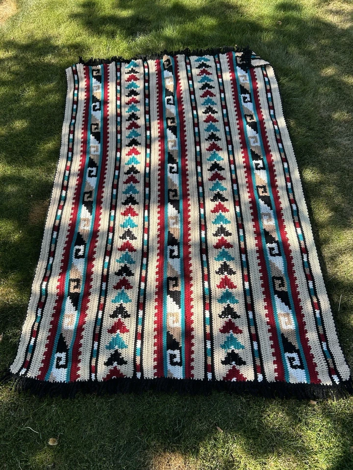"Manta tejida azteca suroeste 72"" X 52""" Foto 2 de 2