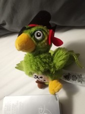 Disney Parks 2025 Pirates Of Caribbean Parrot Shoulder Sitter Plush Magnet Bird
