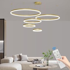 Mikeru Round Dining Table Pendant Lights 5 Ring, 30+40+60+80+100cm LED Kitchen P