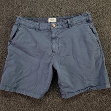 Marine Layer Shorts Men 34 Blue Organic Cotton Twill Stretch Preppy Outdoor 7"