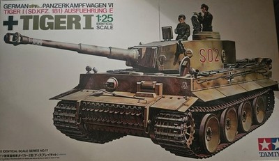 Vintage Tamiya Tiger I 1:25 Sd.Kfz.181 OVP Original Identical Scale Series No.11