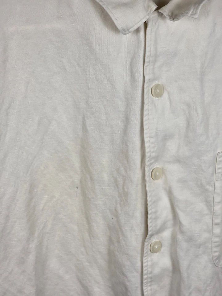 Daniel Cremieux Men's XL Ivory Silk & Linen Short Sleeve Shirt - Image 4 of 4