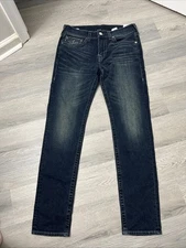 True Religion Jeans Blue Rocco Relaxed Skinny Denim Stretch Men’s Size 34 X 34