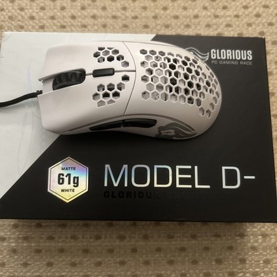 Glorious PC Gaming Race Model D- Minus Matte White RGB Wired Gaming Mouse 61g