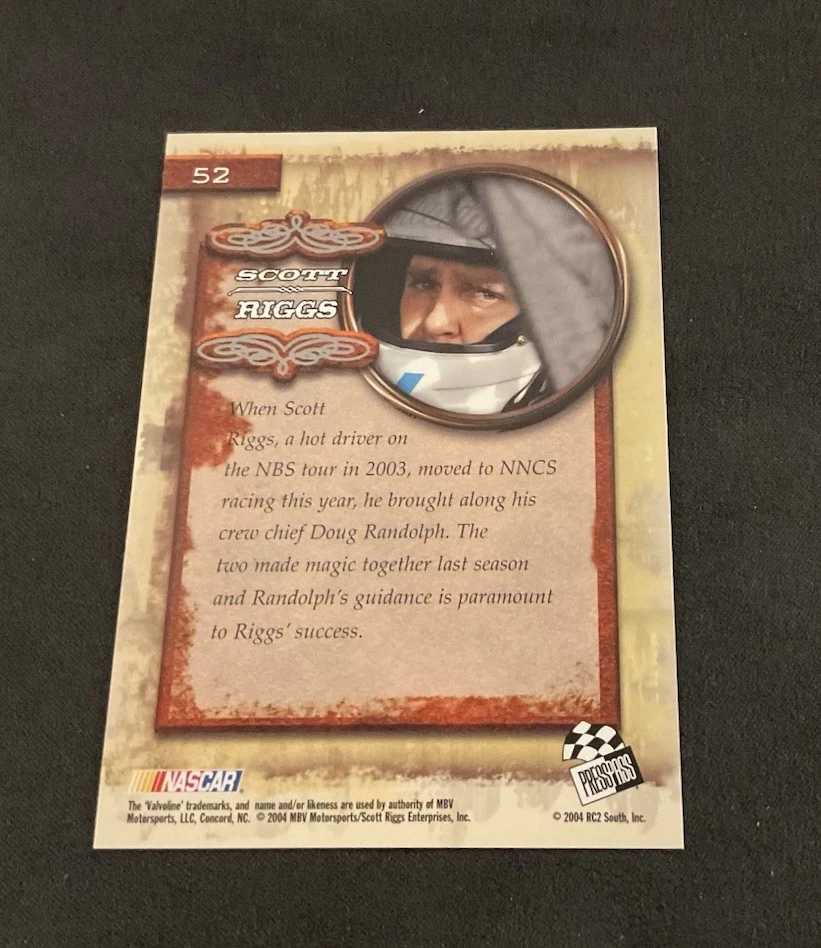 SCOTT RIGGS 2004 PRESS PASS OPTIMA #52 ”YOUNG GUNS” - Image 2 of 2