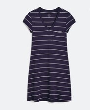 Market & Spruce Alison T-Shirt Dress Striped Navy White V-Neck Pocket Size M