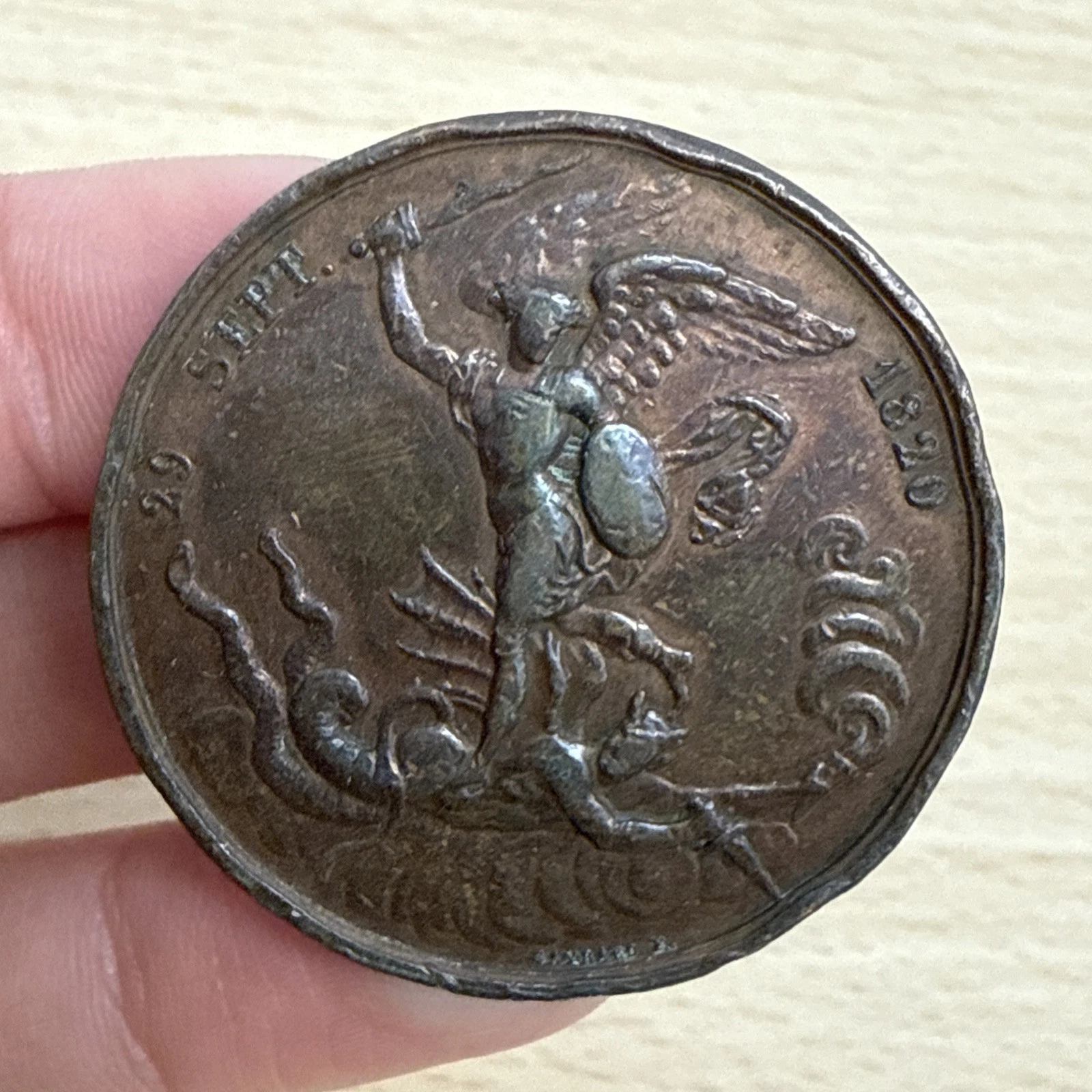 Médaille Dieu Nous L’a Donne 29 Septembre 1820 Par Gayard F