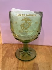 Rare Marine Corps Emblem Gobble glass