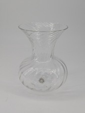 Vintage Dartington Crystal Roman Ripple Swirl Design Glass Flower Vase