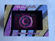 Holga 135FC Hot Pink Sparkle Film Camera 35mm Flash Nostalgic