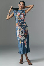 Maeve Mock-Neck Midi Slip Dress - Ship From US