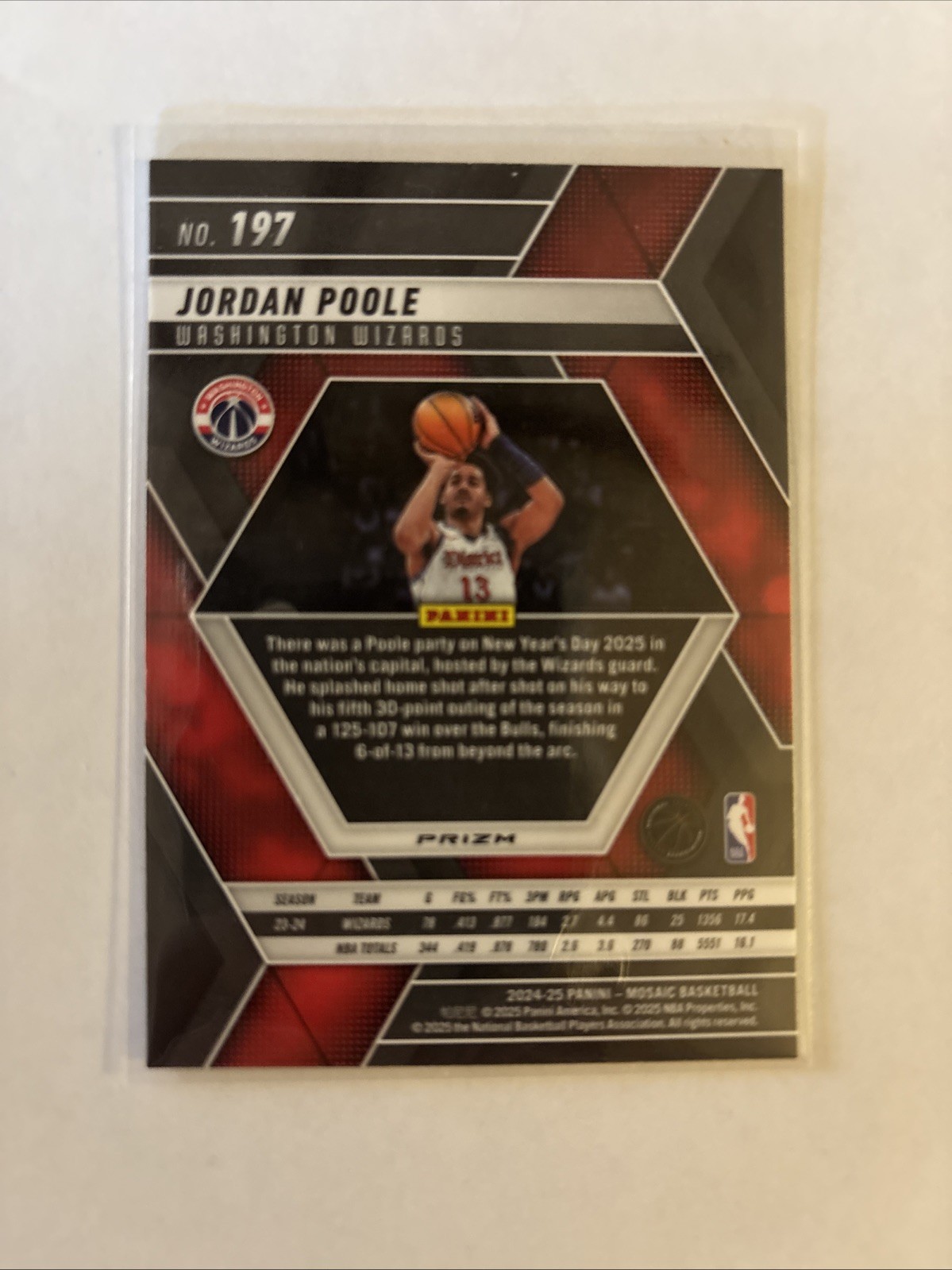 2024-25 Panini Mosaic - Jordan Poole #197 Reactive Yellow Mosaic Prizm thumbnail 2