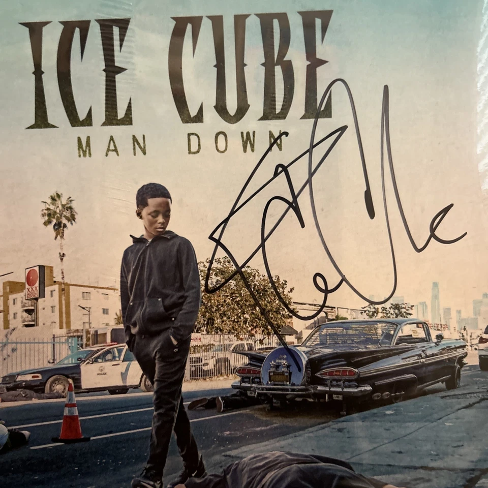 ICE CUBE - MAN DOWN - Signed/Autographed 2 Vinyl LP - FIRST /1st Pressing 2024 - Image 2 of 4