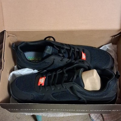 SKECHERS Track-Scloric Sport Memory Foam Wide Lace-Up Mesh Sneakers 52631W/BBK