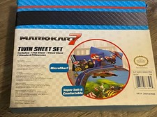 Nintendo Super Mario Kart7 Reversible Kids Microfiber Twin bedding set New