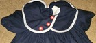 Vintage Pretty As A Picture Sailor Style Dress 18M Dark Blue Very Good Baby Girl — photo 3
