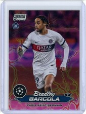 2023-24 STADIUM CLUB CHROME UEFA CLUB COMPETITIONS PINK RED BRADLEY BARCOLA #86