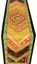 CHRISTMAS GIFT 60" EXOTIC DÉCOR VINTAGE SARI TABLE LINEN RUNNER THROW TAPESTRY
