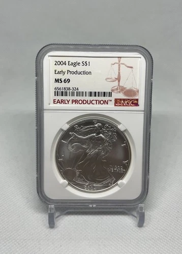 2004 American Silver Eagle NGC MS69 EARLY PRODUCTION