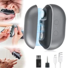 3 in 1 Electric Nail Clippers Automatic Thick Nails Trimmer LED Light Dual Speed