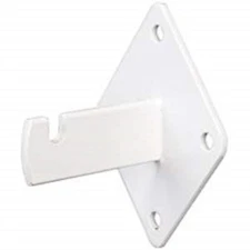 Gridwall Wall Mount Bracket - Grid Panel Mounting Brackets - White - 20 Pieces