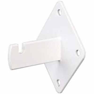 Gridwall Wall Mount Bracket - Grid Panel Mounting Brackets - White - 20 Pieces