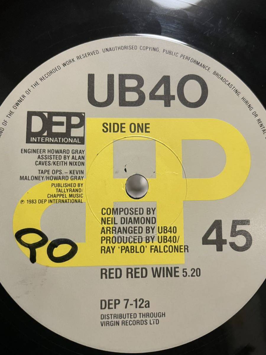 UB40   RED RED WINE 12 inch vinyl