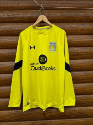 ASTON VILLA FOOTBALL SHIRT JERSEY HOME UNDER ARMOUR long sleeve