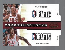/99 Gold Die-Cut 2010-11 Playoff Contenders Patches Starting Blocks #21 Bulls