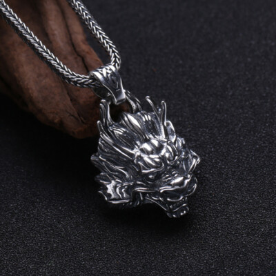 I07 Pendant Dragon Dragon Head Sterling Silver 925