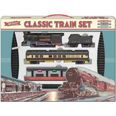Classic Train Set Retro groß batteriebetrieben Spielzeug Lichter Sound Bahn Kinder Geschenk