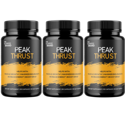Peak Thrust - Male Enhancement Supplement, Virility Support - 3 Bottles