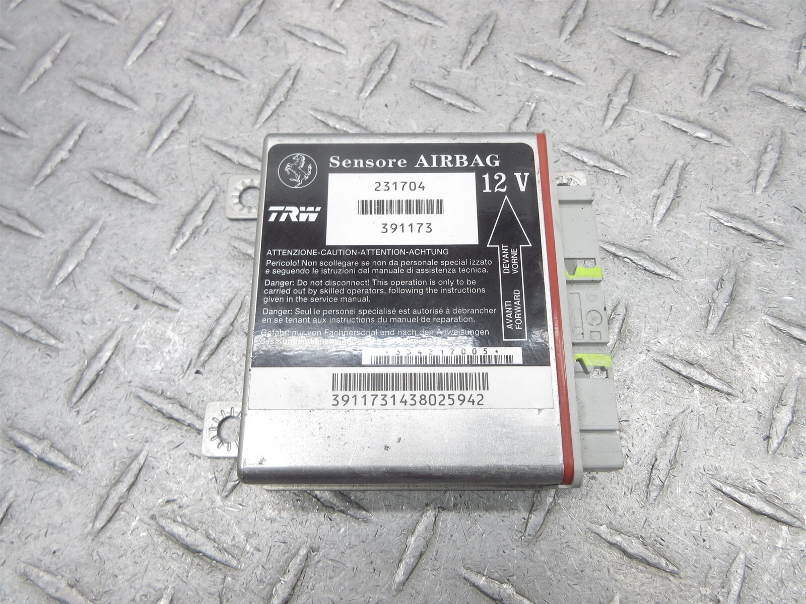 2008 Ferrari F430 Spider OEM 231704 Restraint ECU Sensor Control Unit Module